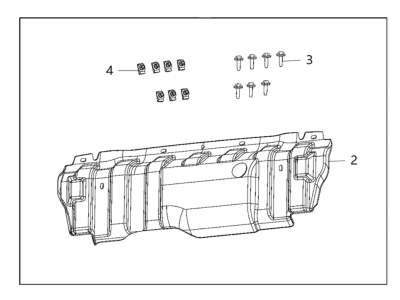 Jeep 82214330 PLATE KIT Skid-Front