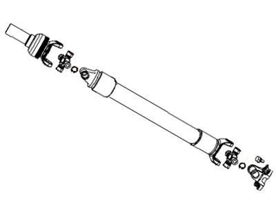Mopar 52853018AE Shaft Drive Rear 1-Piece 52853018AE Mopar Shaft Drive Rear 1-Piece Illustration 1 of 1