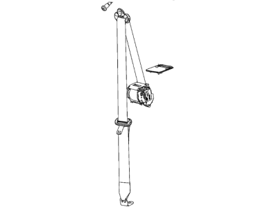 Jeep 6AC44TX7AE BELT AND RETRACTOR 2nd Row Seat Right