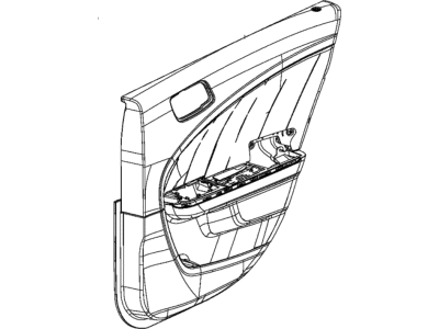 Dodge 5PF061X9AC PANEL ASSEMBLY Rear Door Trim