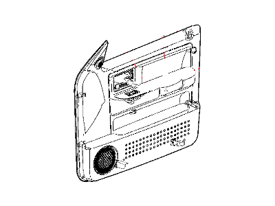 Mopar 5HR061J3AD Panel Front Door Trim 5HR061J3AD Mopar Panel Front Door Trim Illustration 1 of 1
