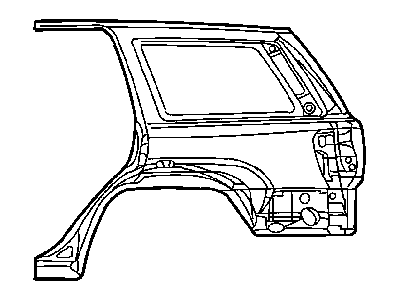 Jeep 5017867AB PANEL Quarter Outer Only, With Dogleg, Without Taillamp Pocket