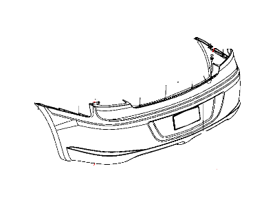 Chrysler 68004597AC FASCIA Rear Primed