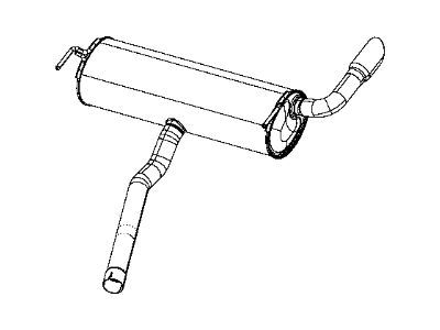 Jeep 68109907AH MUFFLER AND TAILPIPE Exhaust