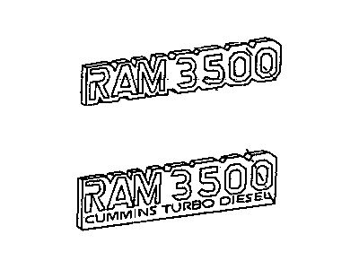 Dodge 55295314AC Nameplate