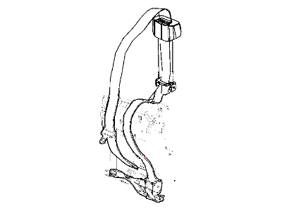 Dodge 5KQ121DVAB SEAT BELT Rear Center Shoulder
