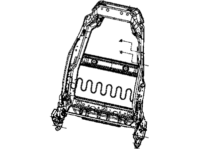 Jeep 68088755AA FRAME Front Seat Back