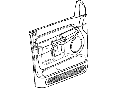 Mopar 5JV26ZJ3AC Panel Front Door Trim Quad And Mega Cab 5JV26ZJ3AC Mopar Panel Front Door Trim Quad And Mega Cab Illustration 1 of 1