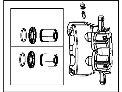 Chrysler 5137671AB CALIPER ASSEMBLY Disc Brake Front