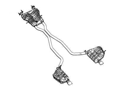 Jeep 68289194AA MUFFLER AND TAILPIPE Exhaust Includes Items 5, 6, 7, 8...