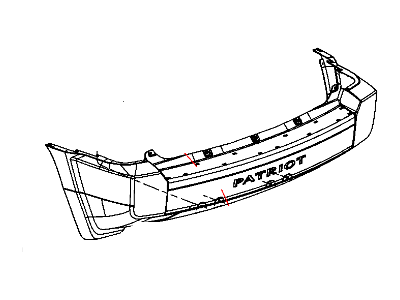 Jeep 68021294AA FASCIA Rear Primed Also Includes Item#2