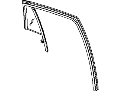Mopar 5160065AC Weatherstrip Door Glass Running Rear Door Includes Glass