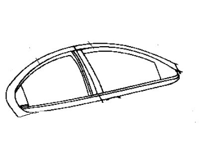 Mopar 4780124AL Molding Rear Door Dlo 4780124AL Mopar Molding Rear Door Dlo Illustration 1 of 1