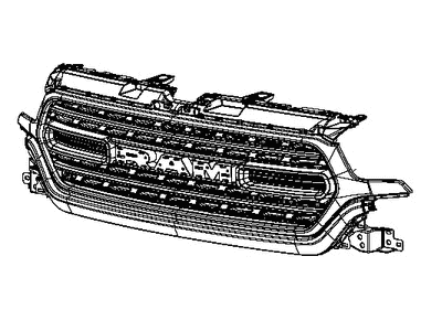 Ram 68490797AA GRILLE Radiator Limited