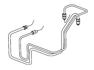 Jeep 68282419AB TUBE ASSEMBLY, BRAKE Master Cylinder to HCU Secondary