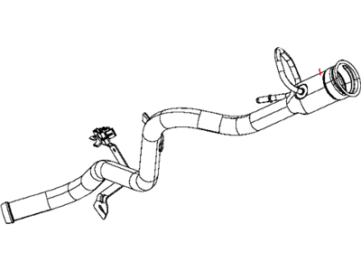 Jeep 68154480AB TUBE Fuel Filler