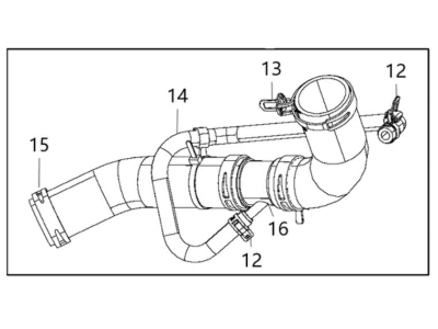 Ram 68297638AB HOSE Radiator Outlet