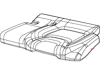 Jeep 5RA77DX9AD COVER Rear Seat Cushion Left