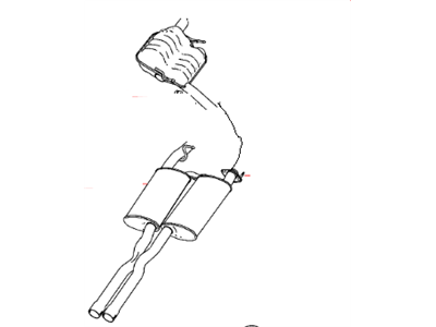 Chrysler 68057454AD MUFFLER AND RESONATOR Exhaust