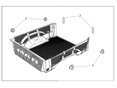 Ram 82211067 BEDLINER KIT Under Rail