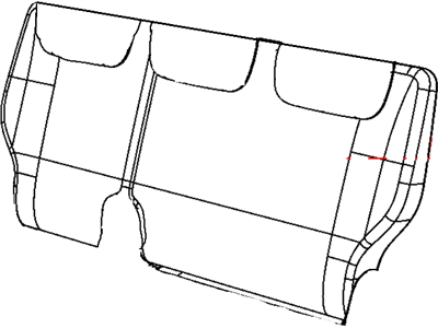 Dodge 5LJ67BD1AA COVER Rear Seat Back