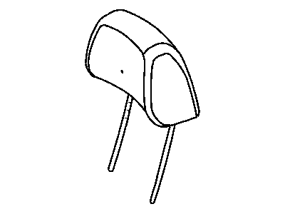 Mopar 1UP78DX9AA Headrest, Black, Front 1UP78DX9AA Mopar Headrest, Black, Front Illustration 1 of 1
