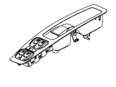 Ram 5XY77LXHAA SWITCH AND BEZEL Power Window Includes Inside Door Handle