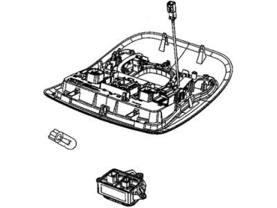Jeep 6BY68MS7AA CONSOLE Overhead For Overhead Console Component parts, refer to 008-1100-1115