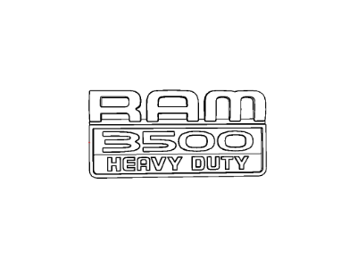 Ram 68140350AB NAMEPLATE Ram 3500 Heavy Duty