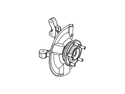 Jeep 68088536AB KNUCKLE AND HUB Front