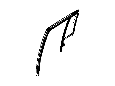 Dodge 5074222AF GLASS PACKAGE Rear Door Fixed With Run Channel