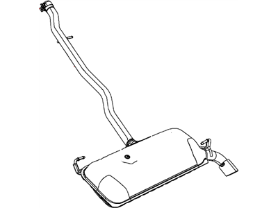 Jeep 68142882AC MUFFLER AND RESONATOR Exhaust