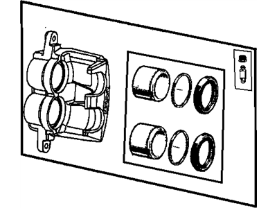Jeep 68138843AA CALIPER ASSEMBLY Disc Brake Front