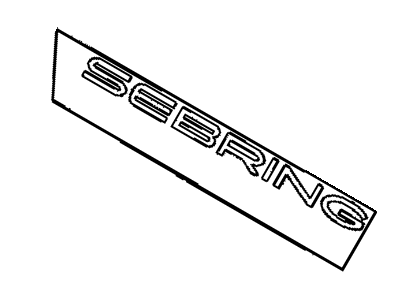Mopar 4805552AA Nameplate Sebring