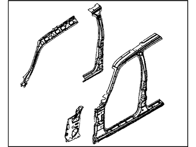 Jeep 5072889AC PANEL PACKAGE Body Side Aperture Front Complete Inner and Outer Front