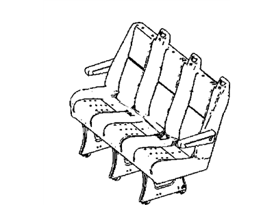 Dodge 1JB581F7AA SEAT COMPLETE Rear Three Passenger