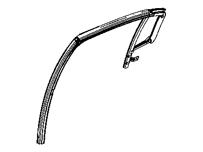 Chrysler 5074573AB WEATHERSTRIP Rear Door Flush Glass