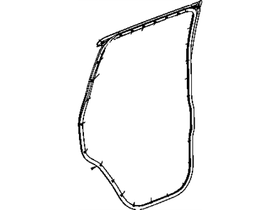 Mopar 55360948AE Weatherstrip Rear Door Mounted