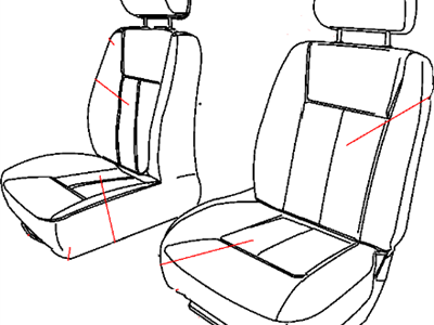 Dodge 1JM891D5AA COVER Front Seat Cushion