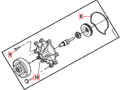 Mopar 53021187AA Pump Water Includes: Gasket