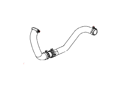 Dodge 4598103AD HOSE AND CLAMP Radiator Outlet