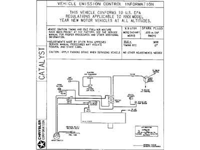 Dodge 4861144AA Emission Label