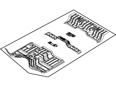 Mopar 55372514AA Pan Floor 55372514AA Mopar Pan Floor Illustration 1 of 1