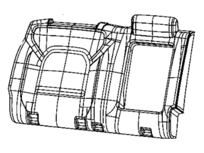 Mopar 6RE72TU6AF Cover Rear Seat Back Right 6RE72TU6AF Mopar Cover Rear Seat Back Right Illustration 1 of 1
