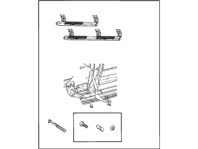Mopar 82211497AF Step Kit Tubular Side 82211497AF Mopar Step Kit Tubular Side Illustration 1 of 1