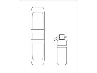 Mopar 55371011AC Tool Set Includes: Bag, Tool Kit, First Aid Kit