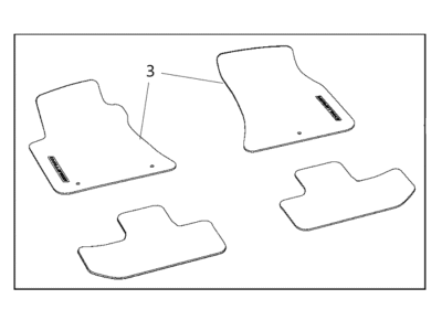 Mopar 82214927AC Mat Kit Floor - Complete