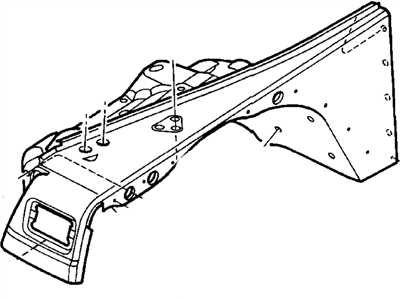 Jeep 5003950AG PANEL Fender