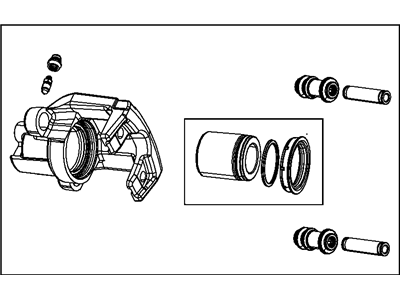 Jeep 68052380AA CALIPER ASSEMBLY Disc Brake Rear