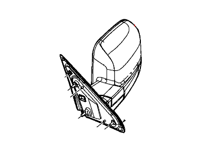 Mopar 68142669AF Mirror Outside Rearview